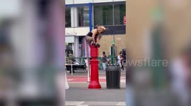 Broadway actor causes a stir in NYC with rat costume