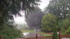Heavy rain over York racecourse summer weather change UK