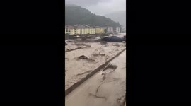 Floodwater sweeps through streets in Turkey's Kastamonu