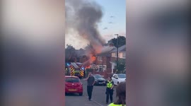 **ADDITIONAL FOOTAGE** Footage shows gas explosion at a property in Birmingham