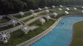 Solar panels at this park in east China resemble a giant floral display