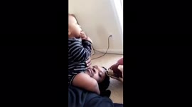 Baby Spits Up On Man