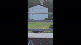 Firework Flies Through Basketball Hoop