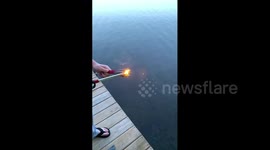 Man Sets Off Sparklers