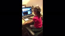 Girl Searches Internet