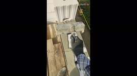 'Gifted mason does his magic on a mini brick wall - Satisfactory !'