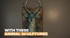 US artist creates amazing animal sculptures using trash