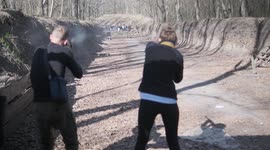 Ukrainian volunteers shooting training / Kyiv region / 4K