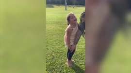 Kid flips off dad telling him to 'shut up' after he tells her to 'harden up'