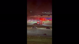 Single vehicle crash in flames off of I-20 and 360 interchange