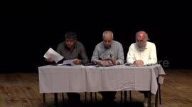 Palestinians attend the discussion of the Master of prisoner Zakaria Zubeidi in Israeli Jails