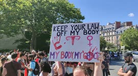 Roe vs Wade. Nationwide demo in Paris for the abortion right. Health Ministry to Eiffel Tower. 2 july 2022. 14h30