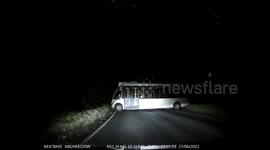 Mystery surrounds abandoned bus found in UK country lane
