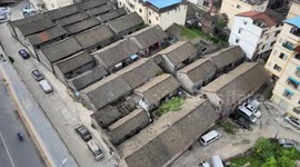 Drone Footage Of Huangjia Courtyard In Nanning City, China