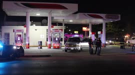 Man shot and killed during a drive-by shooting at a gas station in north Houston