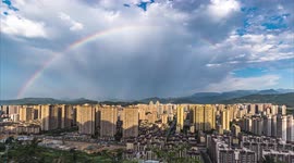 Time-lapse Footage Of Rainbow In Chongqing, China