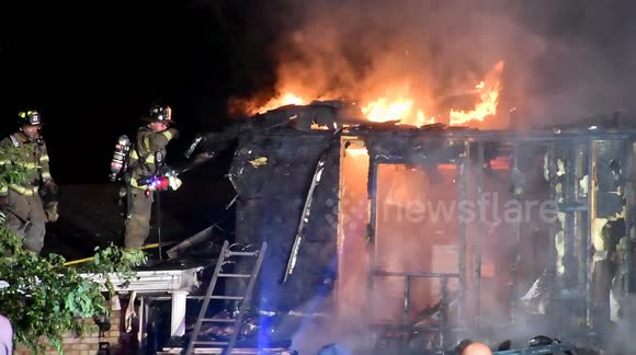 Dramatic House fire Lamplight acres, Kulpmont, Pennsylvania This fire has been ruled Arson.