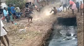 A bull in South India hits down the rescuers and escapes