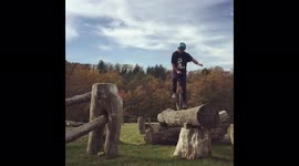 incredible unicycle skills!