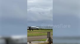 Vlogger documents trip on world's SHORTEST passenger flight clocking in at 1 minute and 14 seconds