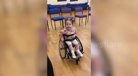 3-year-old paralysed from waist down gets custom-made wheelchair