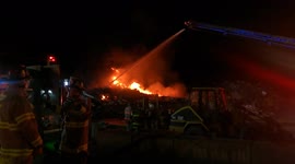 Recycling/Scrapyard fire Strong Mount Carmel Township Pennsylvania