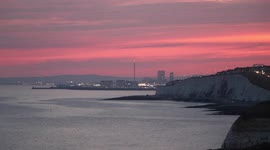 Sussex Sunset  Looking West towards Brighton from the top of the Cliffs
