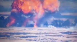 Ukrainians score jack-in-the-box effect as turret is blown off Russian tank and falls from sky