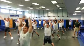 Police recruits physical training