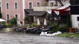 Cesky Krumlov Flood Waters Recede (Czech Republic)