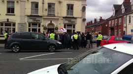 Anti-mosque protest Lincoln