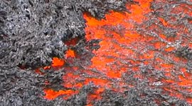 Man runs over Lava