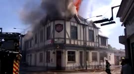Fire at huntsman pub Birmingham 9/7/13