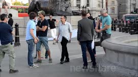 Elementary Being Filmed In Londons Trafalgar Square 