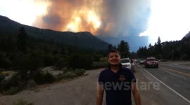 Mount Charleston on Fire 4'th of july 2013 (BURNING)