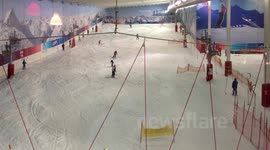 skiers escape the hottest day of the year