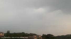 Isles of Scilly hit with thunder and lightning as temperatures soar to record highs across the nation