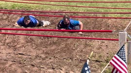 US man who lost both legs after falling onto New York subway tracks completes 5k obstacle course