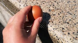 It's so hot in London that I tried to cook an egg