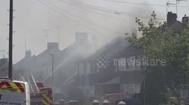 Fire tears through home in Reading suburbs during unprecedented heatwave - Royal Berkshire FRS / Selsdon Avenue