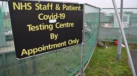 NHS Staff and Patient covid-19 Testing Centre next to Watford Hospital North London 4k 50fps