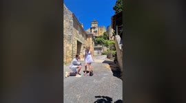 Romantic moment ruined as man drops ring in MANURE during proposal