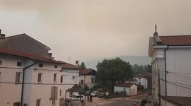 Slovenia fire smoke and ash chokes residents in rural village