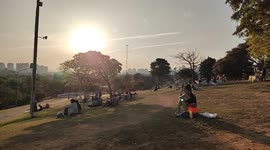 Heat in São Paulo in the winter period, Brazil