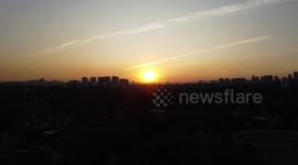 Sunset in São Paulo, Brazil