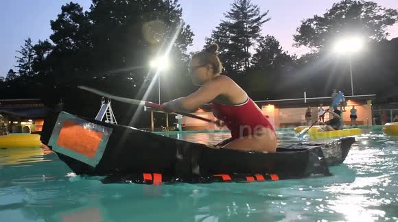 Hopefuls race in makeshift cardboard rafts in Pennsylvania boating competition