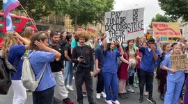 Doctors protest outside Downing Street
