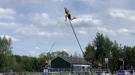 New Record Fierljeppen / Polsstokverspringen / Canal Vaulting / Pole Vaulting