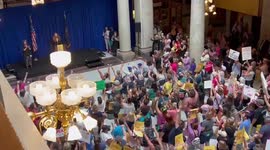 Pro-abortion activists swarm Indiana Statehouse during special session on proposed abortion ban