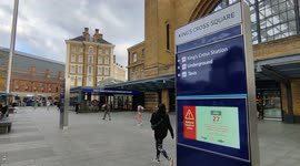 Train industrial action only travel if necessary 27th July 2022 at King's cross station
